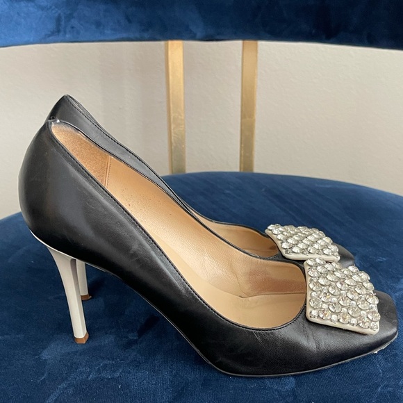 Kate Spade Black Pumps with Crystal/Rhinestone “Buckle” - Picture 9 of 9